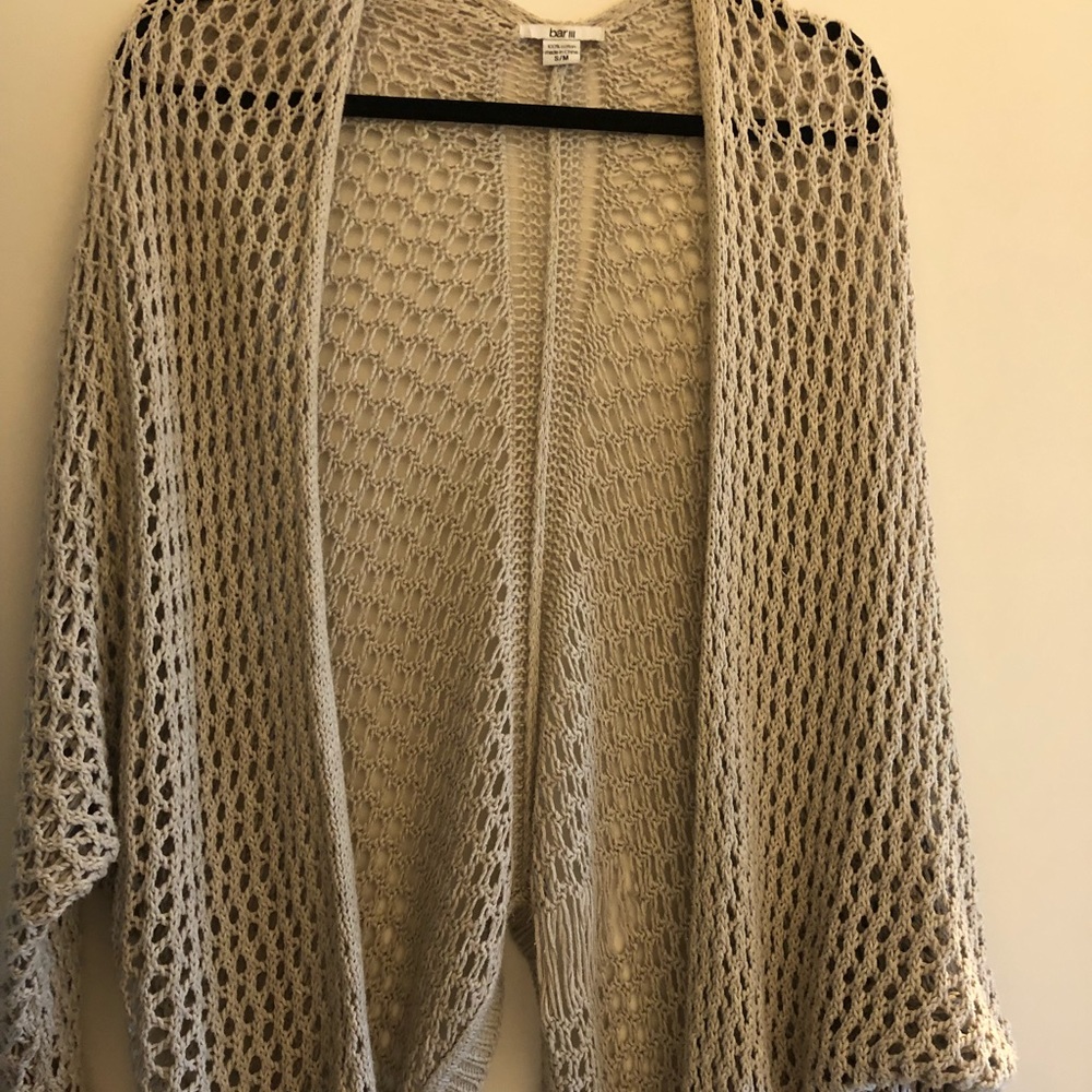 BAR III knit crochet sweater.